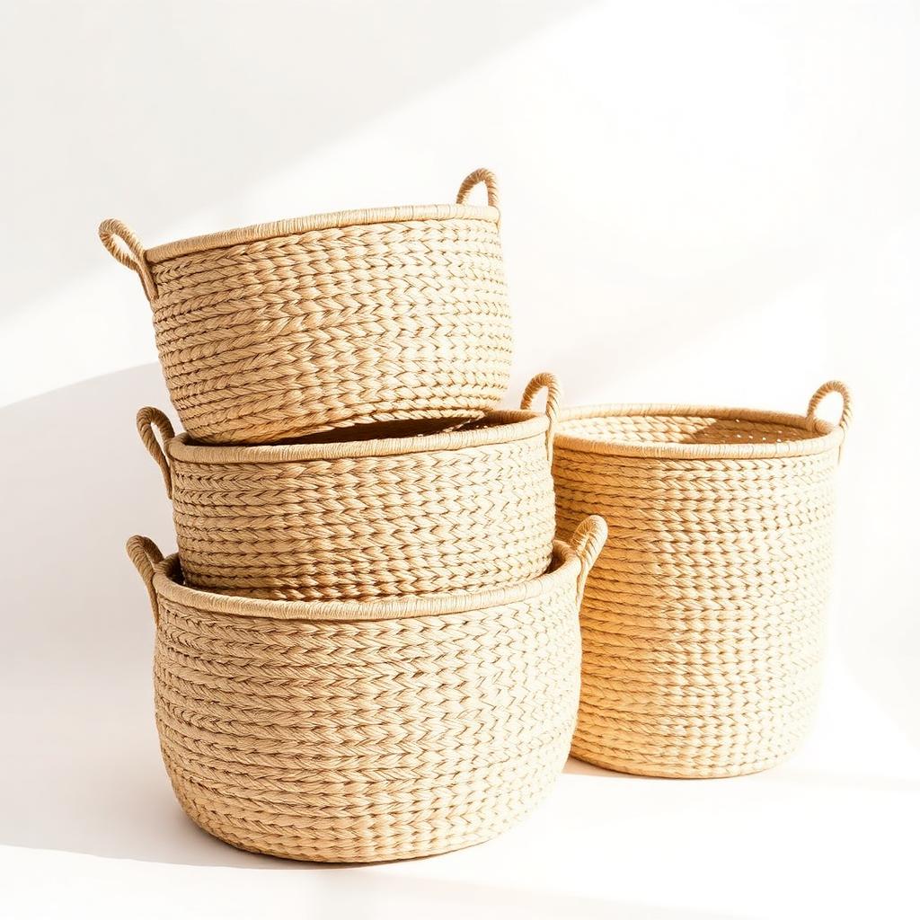 Woven Seagrass Storage Baskets